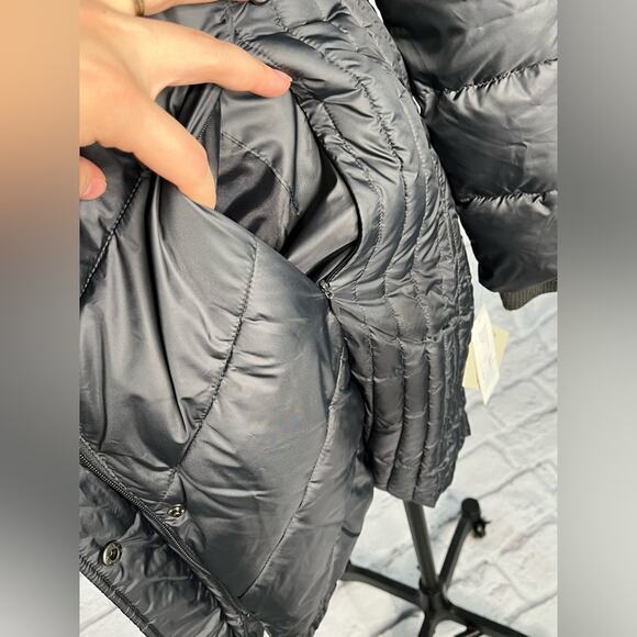 Larry Levine SALE down and feather faux fur hooded puffer coat new size XS - Picture 12 of 14